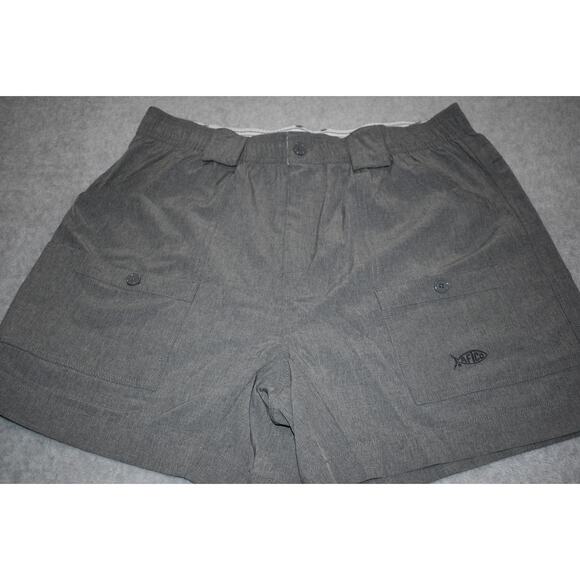 AFTCO Cargo Shorts Mens Size 38 American Fishing Tackle Wicking 6" Inseam Gray - Picture 1 of 6